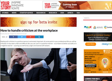 how to handle criticism at work place
